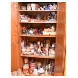 Cabinet Full of Candles & Holiday Accessories