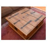 Rustic Pine Trunk / Coffee Table (Approx. 34.75" Square x 15.75" H)