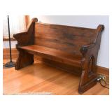 Antique / Vintage Church Pew (Approx. 58" L x 34" H)