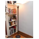 Metal Torchiere Floor Lamp, Books