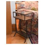 Contemporary Metal & Glass End Table