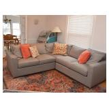 Room & Board Gray Sectional Sofa - 3 Pc (2 ends are approx. 57" L x 35.5" D, middle is approx. 35" s