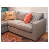 Room & Board Gray Sectional Sofa - 3 Pc (2 ends are approx. 57" L x 35.5" D, middle is approx. 35" s