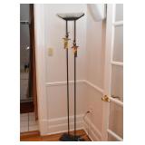 Black Metal Torchiere / Floor Lamp