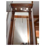 Antique / Vintage Entry Pier Mirror (Approx. 23.5" L x 21.5" Deep x 83" H)