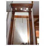 Antique / Vintage Entry Pier Mirror (Approx. 23.5" L x 21.5" Deep x 83" H)