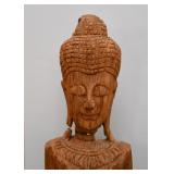 Buddha Wood Carving / Sculpture (head needs repair)