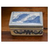 Blue & White Chinese Trinket Boxes 