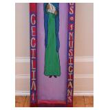 Folk Art Painting - Saint Cecilia, Patron of Musicians