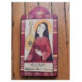 Small Folk Art Painting - Saint Cecilia, Patron of Musicians