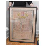 Chinese Map, Framed