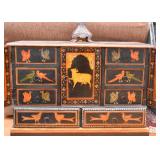 Inside of Asian Painted Chest  (Approx. 30" L x 13.5" W x 21.5" H)