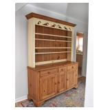 Country Pine Buffet with Hutch from Ethan Allen (2-tone,2 pieces, 62" L x 19" W x 83" H)