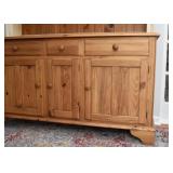 Country Pine Buffet with Hutch from Ethan Allen (2-tone,2 pieces, 62" L x 19" W x 83" H)