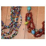 Beaded Necklaces (One on right is from Mexico)