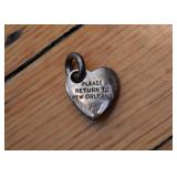 Sterling Silver Charm (New Orleans Heart)