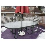 Patio Dining Table with 3 Chairs