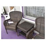 Garden / Patio / Porch Chairs (Set of 3) & Side Table