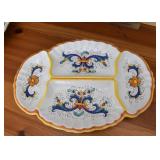 Hand Painted Ceramic Serving Platter (Italy)