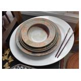 Stoneware Bowls, White Serving Platter