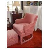 Upholstered Armchair & Ottoman