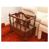 Wood Magazine Rack with Spindles