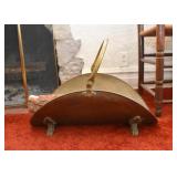 Brass Fireplace Log Holder (Claw Feet)