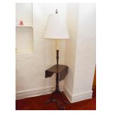 Drop Leaf Side Table with Lamp (needs repair)