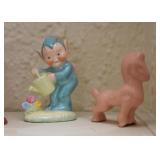 Miniature Figurines (Garden Gnome / Elf & Horse)