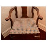 Set of 6 Mahogany Dining Chairs with Upholstered Seats (4 Side Chairs & 2 Captains Chairs)