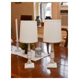 Small Floral Table Lamps (Pair)