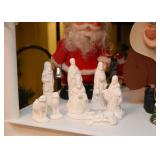 Christmas Decor - Chalkware Nativity Figurines