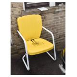 Yellow Metal Garden Chairs (Pair)