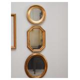 Small Gold Framed Wall / Accent Mirrors