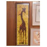 Batik Giraffe Artwork , Framed 