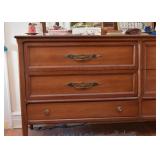 Vintage Lowboy Chest of Drawers with Mirror