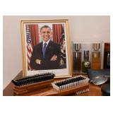 Framed Barack Obama Photo, Vanity Items, Cologne