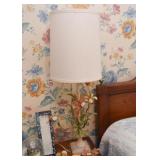 Vintage Tole Flowers Table Lamp