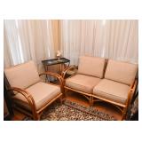 Rattan / Bamboo Love Seat & Armchair