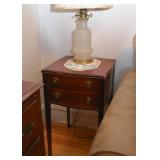 Antique Vintage Side Table / Nightstand with 2 Drawers