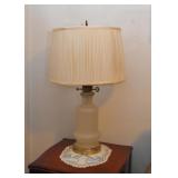 Vintage Frosted Glass Table Lamp