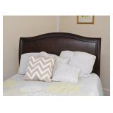 Contemporary Dark Wood Full Size Bed (Headboard & Footboard)