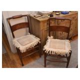 Pair of Vintage Wood Side Chairs