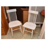 Set of 4 White Spindle Side Chairs (only 2 shown here)