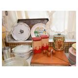 Corningware, Vintage Tins, Plates, Dinnerware, Etc. (Corningware is SOLD)