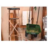 Wooden Step Ladder, Garden Seeder