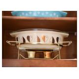 Vintage Casserole with Warming Stand