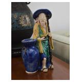 Vintage Chinese Ceramic Clay Mudman Figurines / Statues