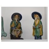 Vintage Chinese Ceramic Clay Mudman Figurines / Statues