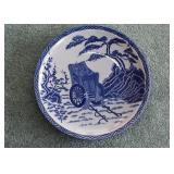 Vintage Blue & White Japanese Platter / Plate